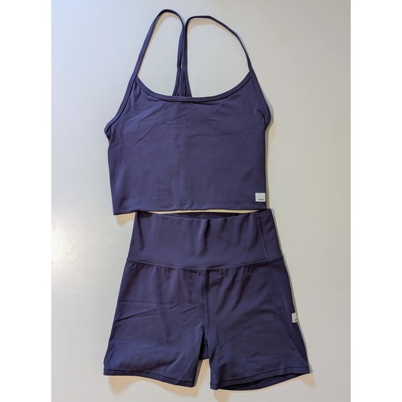 Vuori Dresses & Skirts - Vuori Purple Blue Yosemite Bra Tank Studio Short Set Size S EUC Matching Set